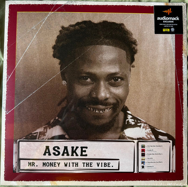 Asake - Mr. Money With The Vibe - Mint- LP Record 2023 Empire Ybnl Nation Audiomack Exclusive Bone/Red Splatter Vinyl - Hip Hop / African - Shuga Records