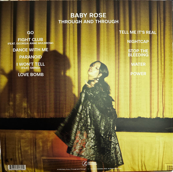 Baby Rose – Through And Through - New LP Record 2023 Secretly Canadian Secretly Society Club Yellow & Black Vinyl, Poster & Download - R&B / Soul / Pop - Shuga Records