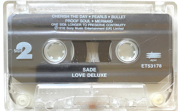 Sade - Love Deluxe - VG+ Cassette 1992 Epic USA Original Clear Tape - Soul / Soul-Jazz / Downtempo