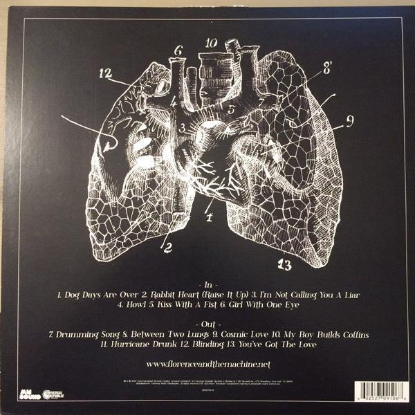 Florence & The Machine - Lungs - VG+ LP Record 2010 Universal Republic IAmSound USA Original Press Vinyl - Indie Rock / Art Pop