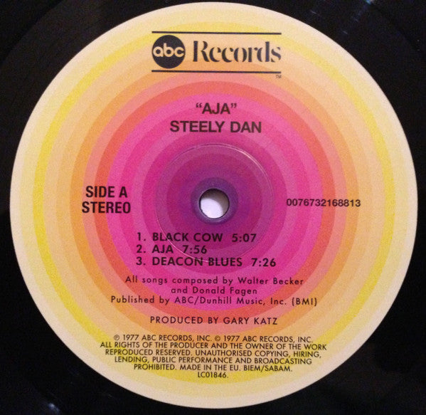 Steely Dan ‎– Aja (1977) - VG+ LP Record 2008 ABC Europe 180 gram Vinyl - Pop Rock / Fusion - Shuga Records