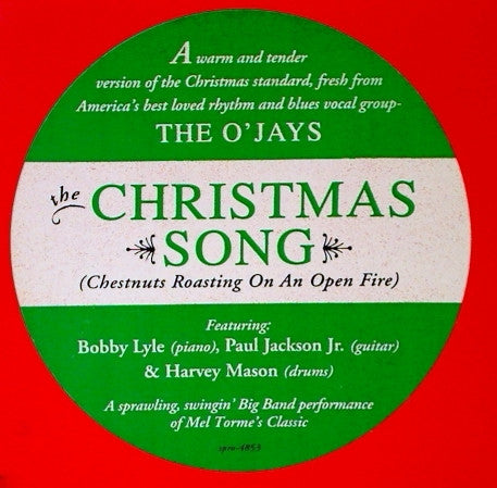 The O'Jays – The Christmas Song - Mint- 12" Single Record 1991 EMI USA Promo Red Vinyl - Holiday / Soul / R&B - Shuga Records