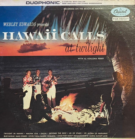 Al Kealoha Perry - Hawaii Calls At Twilight - Mint- LP Record 1956 Capitol USA Vinyl - Pacific / Exotica /  Easy Listening