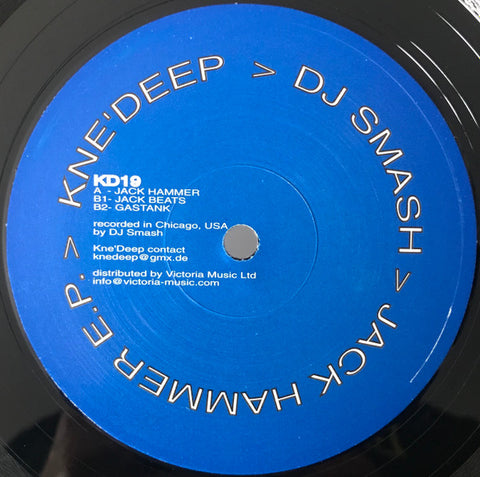 Smash (Kevin Cunningham) - Jackhammer E.P. - VG+ 12" Single Record 2002 Kne' Deep UK Vinyl - Chicago Techno - Shuga Records