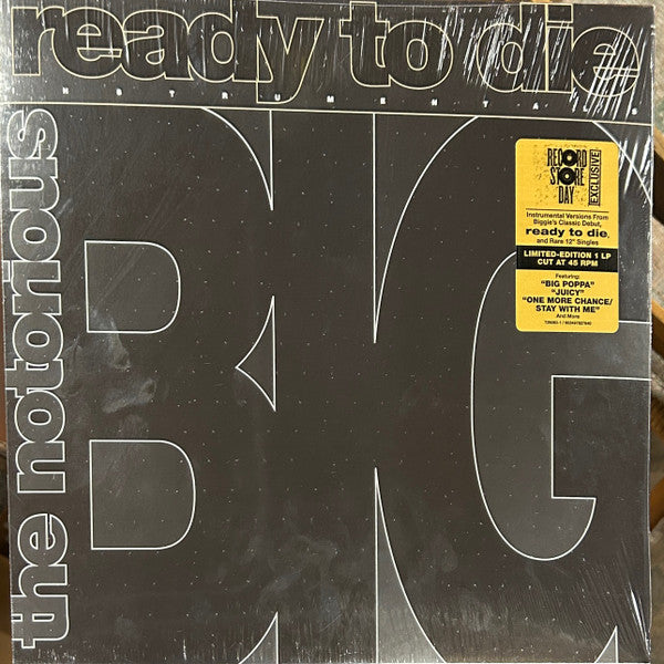 The Notorious B.I.G. - Ready to Die Instrumentals (1994) - New LP Record Store Day 2024 Bad Boy Rhino RSD Vinyl - Hip Hop