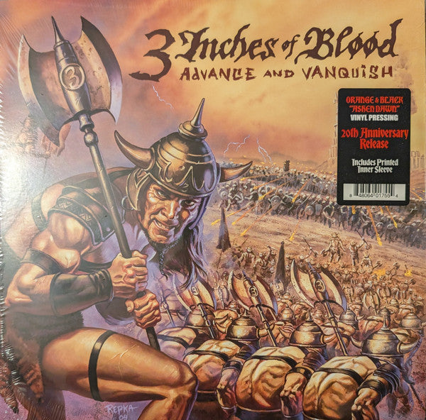 3 Inches Of Blood - Advance And Vanquish (2004) - New LP Record 2024 Roadrunner Orange & Black Vinyl - Heavy Metal - Shuga Records