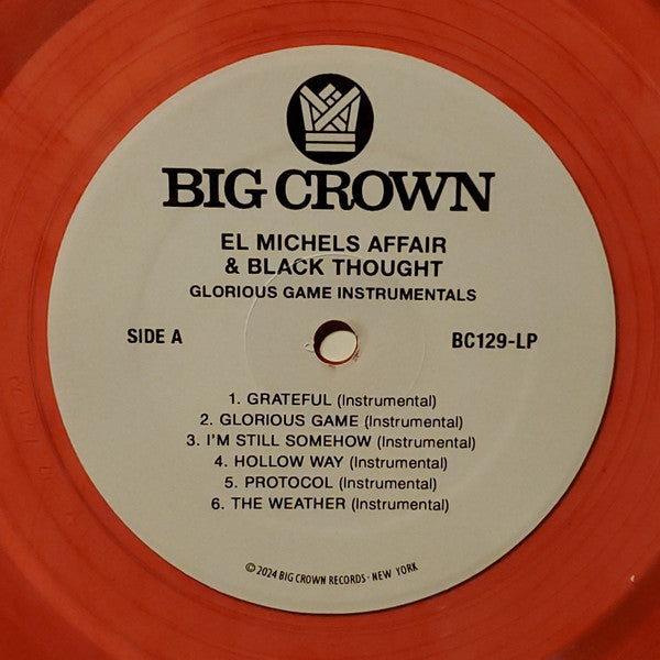 El Michels Affair - Black Thought - Glorious Game Instrumentals - New LP Record 2024 Big Crown Blood Smoke Vinyl - Soul / Funk / Instrumental - Shuga Records