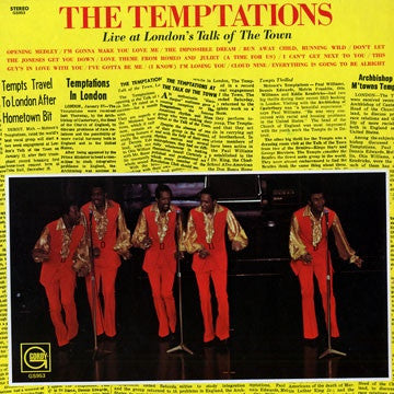 The Temptations - Live At London's Talk of The Town - VG LP Record 1970 Gordy USA Vinyl - Soul - Shuga Records