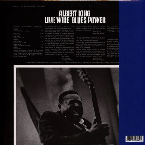 Albert King - Live Wire / Blues Power (1968) - New LP Record 2024 Stax Craft Recordings 180 gram Vinyl - Rhythm & Blues / Soul / Blues - Shuga Records