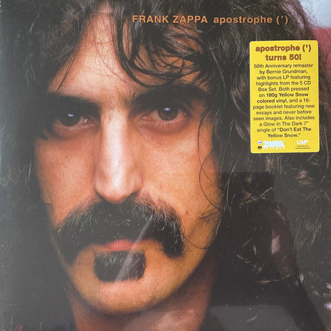 Frank Zappa - Apostrophe (') (1974) - New 2 LP Record 2024 UMe Yellow Snow Vinyl & Bonus 7" Single - Prog Rock / Jazz-Rock / Avantgarde