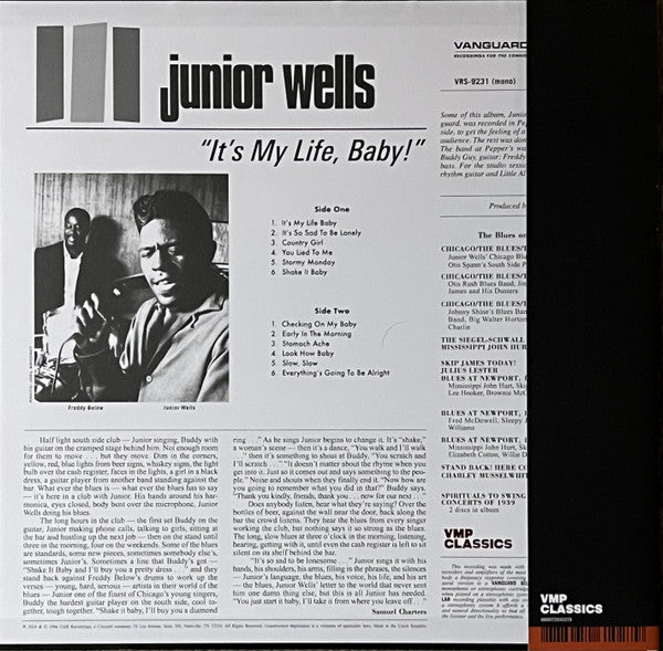 Junior Wells - It's My Life, Baby (1966) - New LP Record 2024 Vanguard Craft Recordings Vinyl Me, Please 180 gram Vinyl - Chicago Blues - Shuga Records