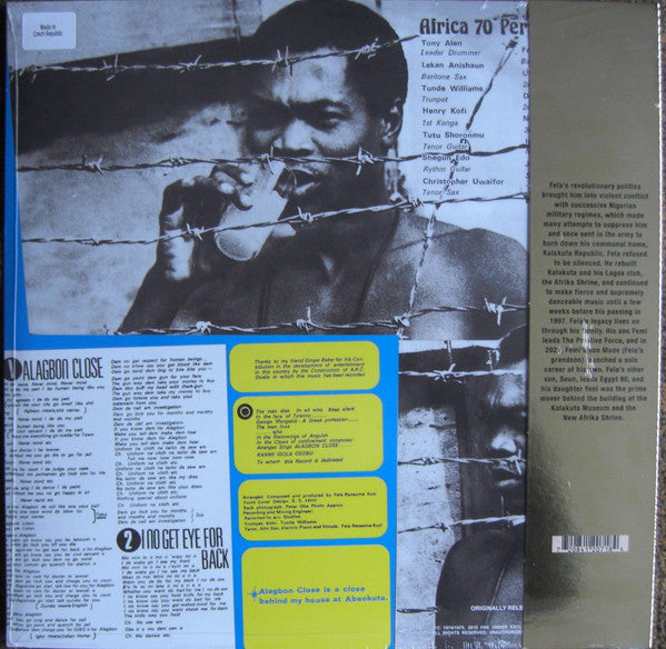 Fela Ransome Kuti & Africa 70 - Alagbon Close (1975)  - New LP Record 2024 Knitting Factory Opaque Orange Vinyl - Afrobeat - Shuga Records