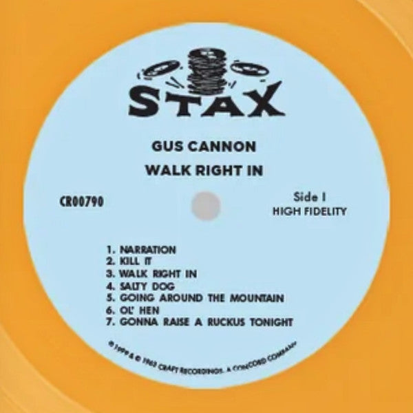 Gus Cannon - Walk Right In (1963) - New LP Record 2024 Stax Craft Recordings Vinyl Me Please Yellow 180 gram Vinyl & Art Print - Country Blues / Memphis Blues - Shuga Records