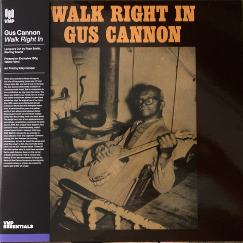 Gus Cannon - Walk Right In (1963) - New LP Record 2024 Stax Craft Recordings Vinyl Me Please Yellow 180 gram Vinyl & Art Print - Country Blues / Memphis Blues - Shuga Records