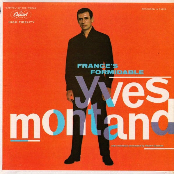 Yves Montand - France's Formidable - Mint- LP Record 1959 Capitol USA Mono Original Vinyl - Pop / Chanson