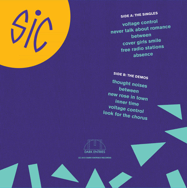 Sic - Thought Noises - Mint- LP Record 2012 Dark Entries USA Vinyl & Insert - New Wave / Post-Punk / Minimal - Shuga Records