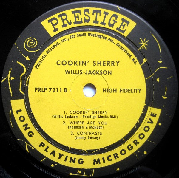 Willis Jackson - Cookin' Sherry - VG LP Record (VG- cover) 1961 Prestige USA Mono Original Press Vinyl - Jazz / Hard Bop