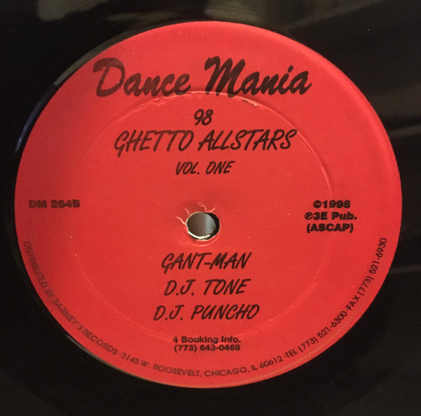 Gant-Man / D.J. Tone / D.J. Puncho - Ghetto Allstars Vol. One - VG- (low grade) 12" Single Record 1988 Dance Mania USA Original Vinyl - Chicago Ghetto House / Juke