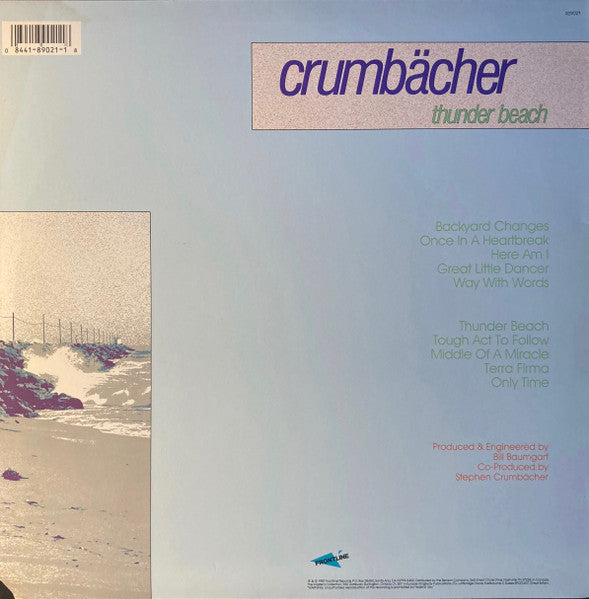 Crumbächer - Thunder Beach - VG+ LP Record 1987 Frontline - New Wave / Synth-pop / Xian