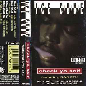 Ice Cube - Check Yo Self - Used Cassette 1993 Priority Tape - Hip Hop - Shuga Records