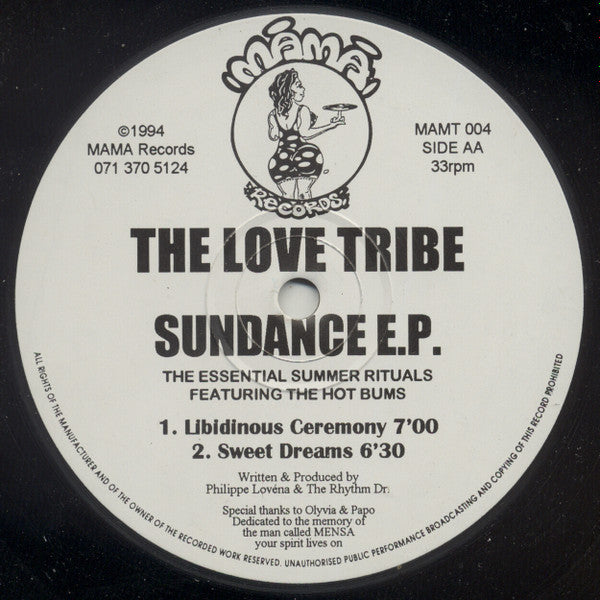 The Love Tribe - Sundance E.P. - VG+ 12" Single Record 1994 Mama UK Vinyl - House