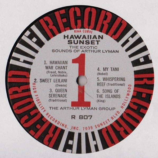 Arthur Lyman - Hawaiian Sunset - VG+ LP Record 1958 HiFi USA Vinyl - Jazz / Pacific / Exotica / Space-Age - Shuga Records