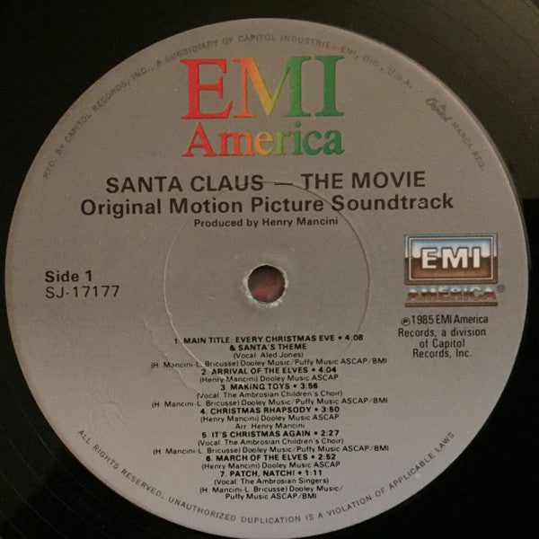 Various – Santa Claus - The Movie - Mint- LP Record 1985 EMI USA Vinyl - Soundtrack - Shuga Records