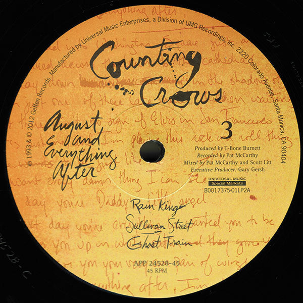 Counting Crows - August And Everything After (1993) - Mint- 2 LP Record 2012 Analogue Productions USA 200 gram Audiophile Vinyl - Alternative Rock / Pop Rock