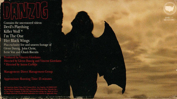 Danzig - Lucifuge The Video - VG+ 1991 VHS Tape Def American Recordings USA - Hard Rock / Heavy Metal