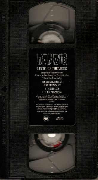 Danzig - Lucifuge The Video - VG+ 1991 VHS Tape Def American Recordings USA - Hard Rock / Heavy Metal