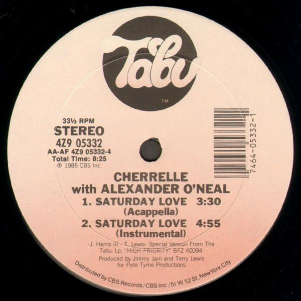 Cherrelle With Alexander O'Neal - Saturday Love - New 12" Single Record 1985 Tabu USA Original Vinyl - Soul / Funk - Shuga Records