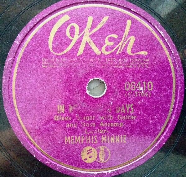 Memphis Minnie - My Gage Is Going Up / In My Girlish Days - VG- 10" 78 RPM Record 1956 Okeh USA Shellac - Blues