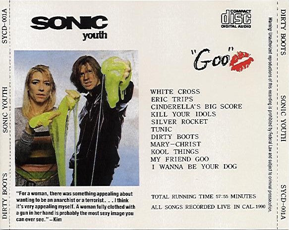 Sonic Youth - Dirty Boots - VG+ CD 1992 Europe RARE Unofficial - Alternative Rock