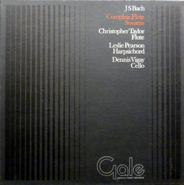 Christopher Taylor / Leslie Pearson / Dennis Vigay - Bach - Complete Flute Sonatas - Mint- 2 LP Record Box Set 1977 Gale Maximum Fidelity Recording UK/Germany Vinyl & Inserts - Classical