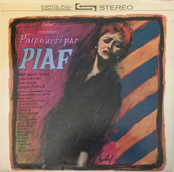 Edith Piaf - Potpourri Par Piaf - VG+ LP Record 1961 Capitol USA Stereo Original Vinyl - Pop / Chanson