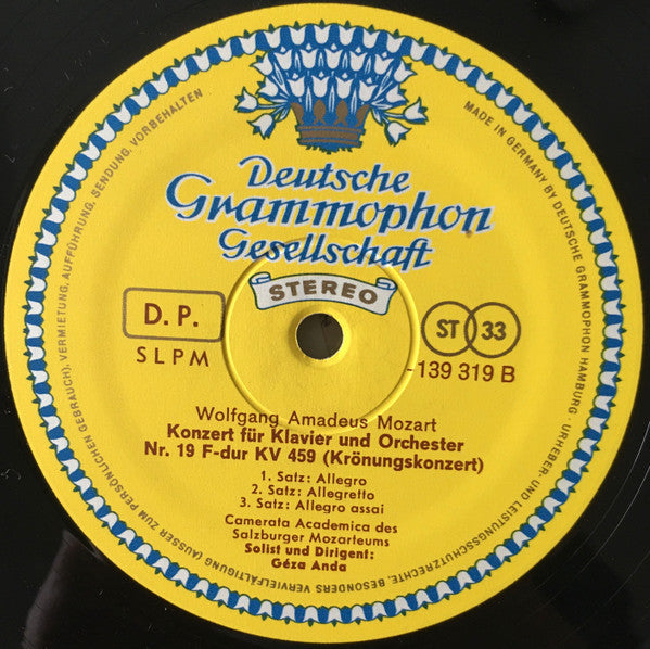 Géza Anda / Camerata Academica Des Salzburger Mozarteums - Mozart Klavierkonzerte - Mint- LP Record 1967 Deutsche Grammophon Germany Original Stereo Tulip Label - Classical