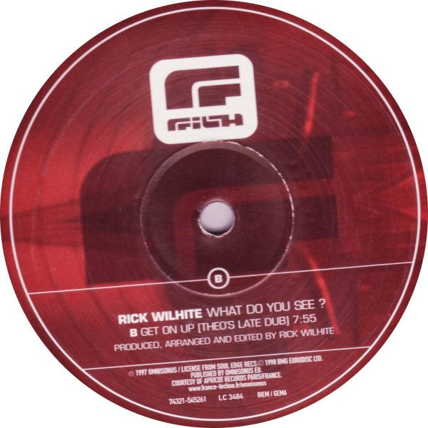 Rick Wilhite - What Do You See? - Mint- 12" Single Record 1998 Filth UK Vinyl - House / Deep House - Shuga Records