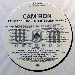 Cam'ron - Confessions Of Fire (Clean Version) - Mint- 2 LP Record 1998 Epic Untertainment USA Promo Vinyl - Hip Hop / Gangsta