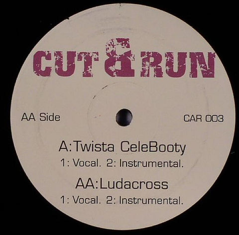 Twista / Trina & Ludacris - Twista CeleBooty / Ludacross (Remixes) - New 12" Single Record 2004 Cut & Run - Breakbeat / Edits / Hip Hop