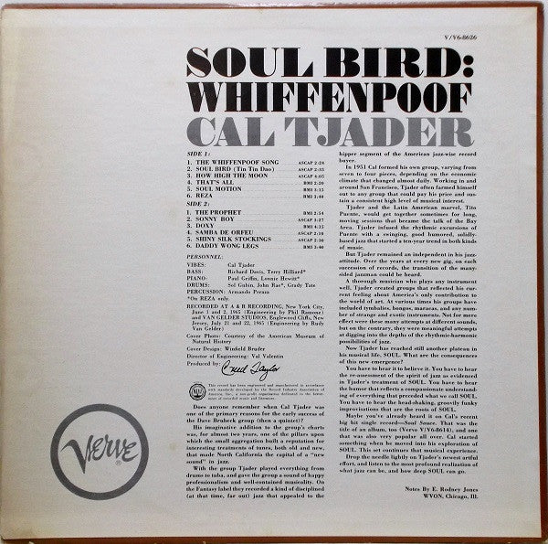 Cal Tjader - Soul Bird: Whiffenpoof - VG+ LP Record 1965 Verve USA Mono Vinyl - Jazz / Latin Jazz / Bossanova - Shuga Records