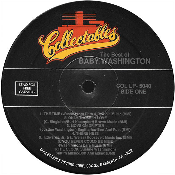 Baby Washington – The Best Of - Mint- LP Record 1970s Collectables USA Vinyl - Soul - Shuga Records