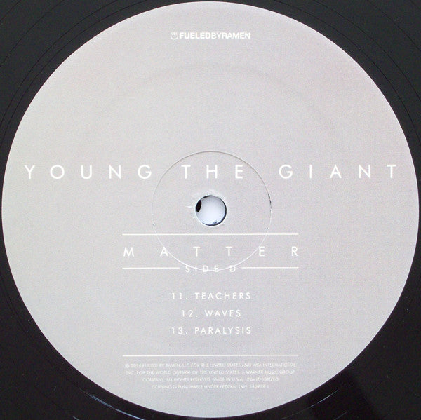 Young The Giant – Mind Over Matter - Mint- 2 LP Record 2014 Fueled By Ramen USA Vinyl & Insert - Alternative Rock / Indie Rock - Shuga Records