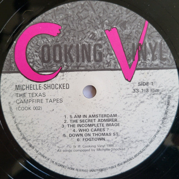 Michelle-Shocked - The Texas Campfire Tapes - Mint- (VG+ cover) LP Record 1986 Cooking Vinyl UK Original Vinyl - Rock / Folk Rock / Texas Blues / Acoustic