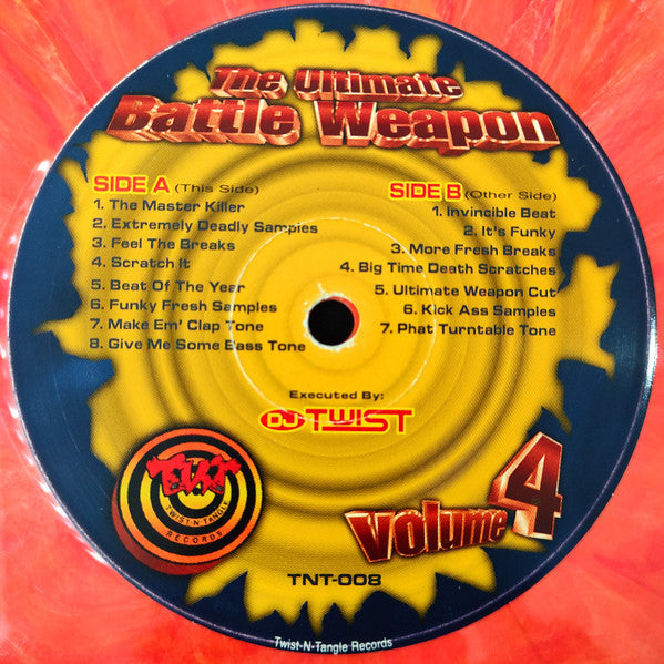 DJ Twist - The Ultimate Battle Weapon Volume 4 - VG+ LP Record Twist-N-Tangle USA Pink & Red Marble Vinyl - Hip Hop / DJ Battle Tool - Shuga Records