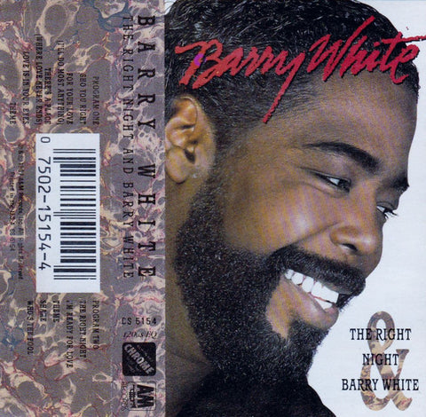 Barry White – The Right Night & Barry White - Used Cassette 1987 A&M Tape - Funk / Soul