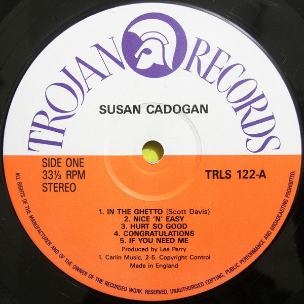 Susan Cadogan – Susan Cadogan (1975) - VG+ LP Record 1980s Trojan UK Vinyl  - Reggae / Roots Reggae / Lovers Rock