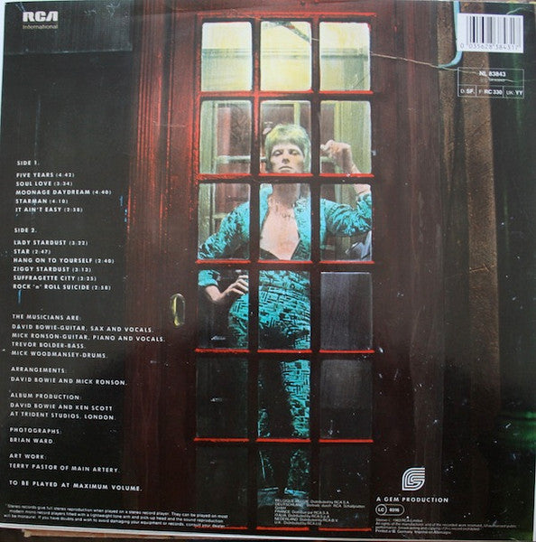 David Bowie - The Rise And Fall Of Ziggy Stardust And The Spiders From Mars  (1972) - VG+ LP Record 1985 RCA International Europe Vinyl - Classic Rock  ...