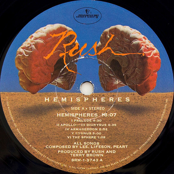 Rush - Hemispheres - VG+ LP Record 1978 Mercury USA Original Vinyl - Hard Rock / Prog Rock