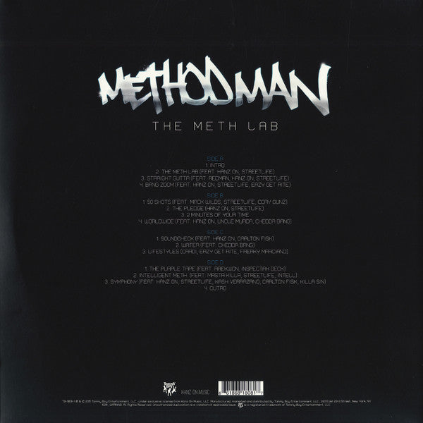 Method Man - The Meth Lab - VG+ 2 LP Record 2015 Tommy Boy Hanz On Music USA Blue Ice Vinyl - Hip Hop - Shuga Records