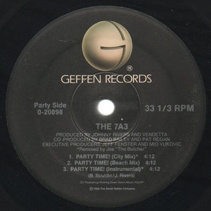 The 7A3 - Party Time! / Why? - Mint- 12" Single Record 1988 Geffen USA Vinyl - Hip Hop